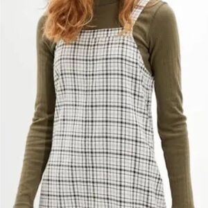 American Eagle Outfitters Black and White Plaid Mini Dress